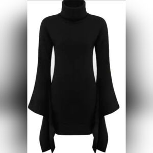 Killstar Gothic Black Turtleneck Dress